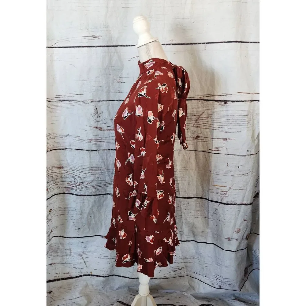 Rebecca Taylor Ikat Paintbrush Silk Dress Size 0 - Picture 4 of 8